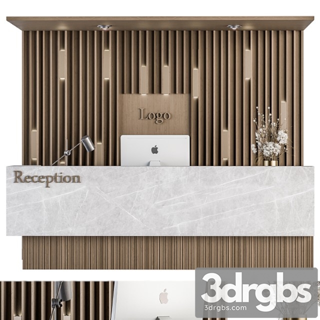 Reception desk and wall decoration – set 10 - thumbnail 1