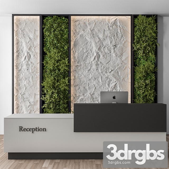 Reception Desk Office Set 394 3dsmax Download - thumbnail 1