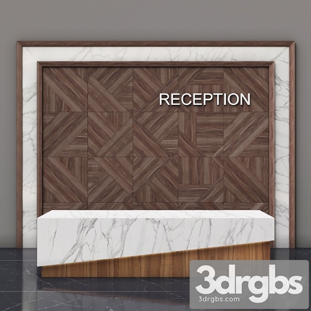 Reception Wall Panel 1 3dsmax Download - thumbnail 1