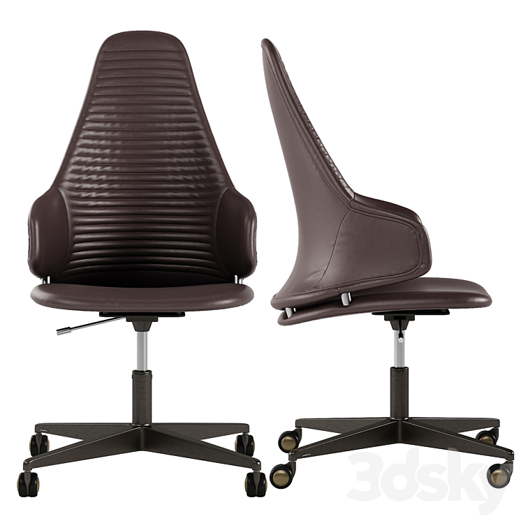 Reflex vela office chair 3DS Max - thumbnail 2