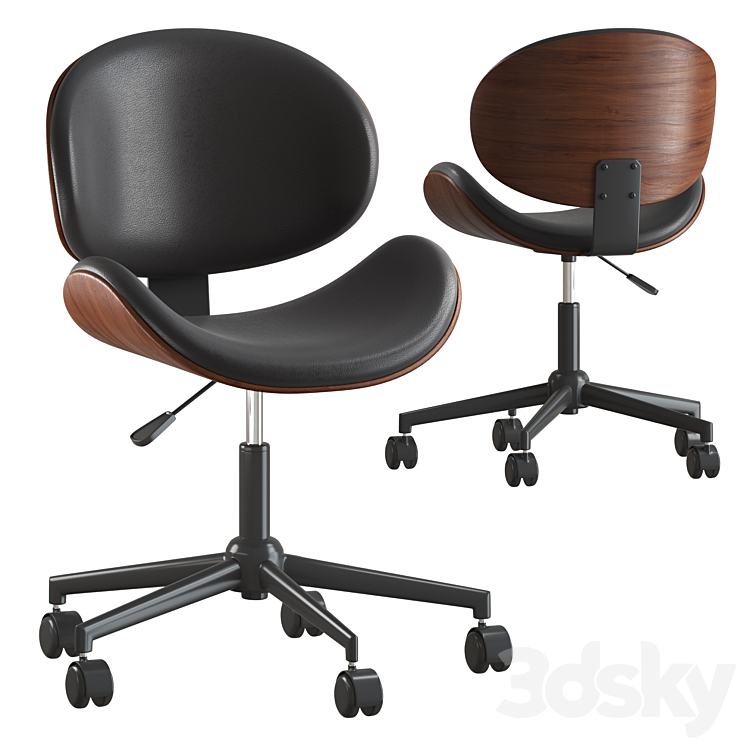 Reno office chair by THE HOME DECO FACTORY 3DS Max Model - thumbnail 3