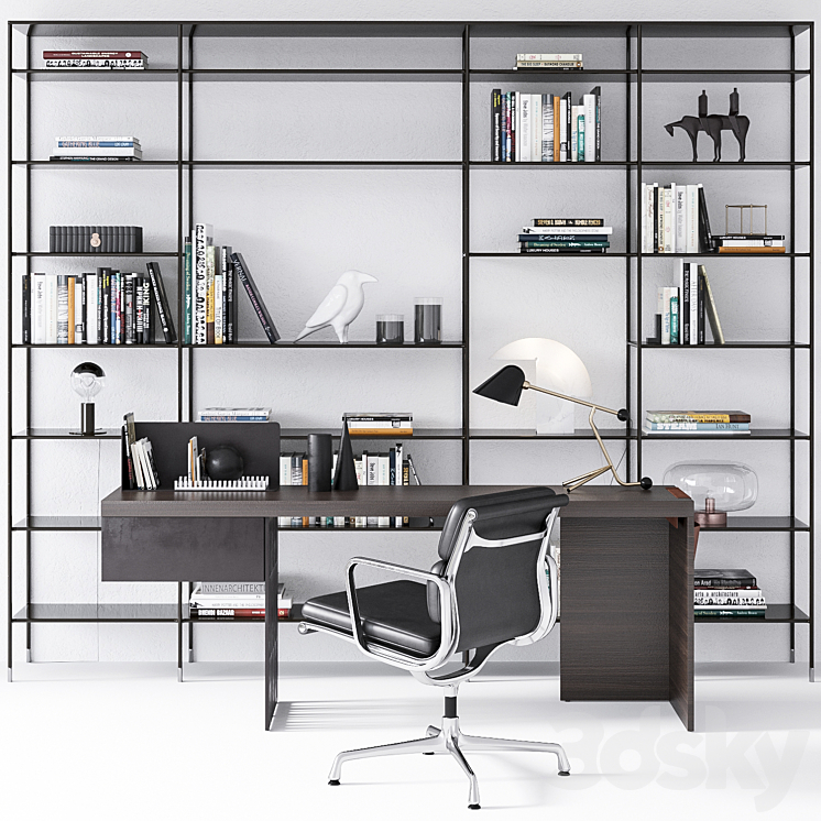 Rimadesio Molteni & C Vitra Workplace set 3DS Max - thumbnail 1