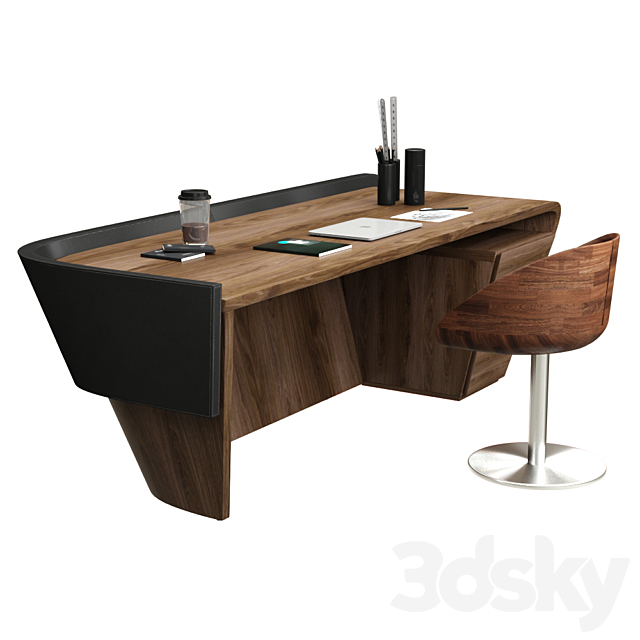 riva 1920 klip table and lamborghini gioconda chair 3DSMax File - thumbnail 2