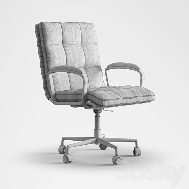 rossi leather desk chair 3DSMax File - thumbnail 3