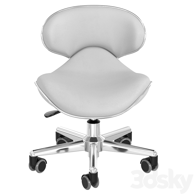 Salon Smart Ergonomic Pedicure Stool Gray 3DS Max - thumbnail 2