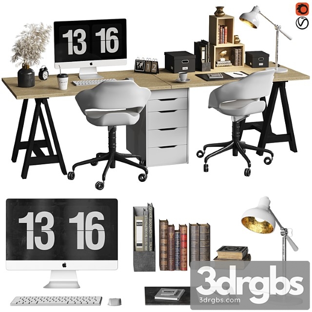 Scandinavian workplace 2 3dsmax Download - thumbnail 1