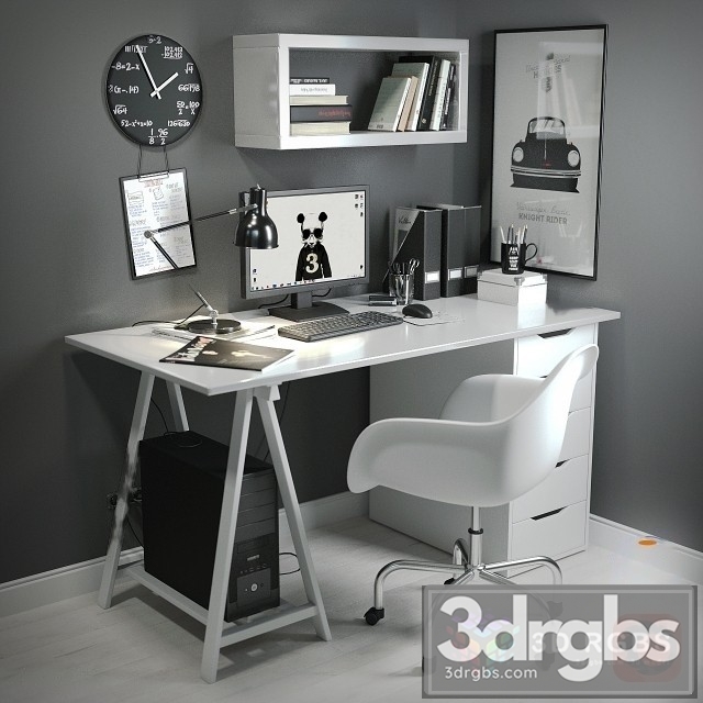 Scandinavian Workplace Bw 3dsmax Download - thumbnail 1