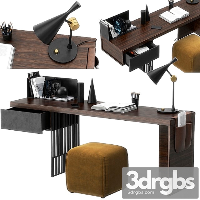 Scriba desk by molteni & c 2 3dsmax Download - thumbnail 1