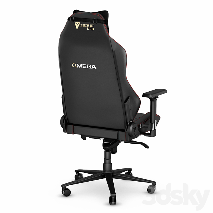 Secretlab Omega 2020 gaming office chair 3DS Max - thumbnail 2