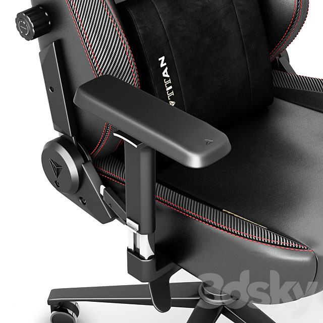 Secretlab TITAN 2020 gaming office chair 3DS Max Model - thumbnail 3