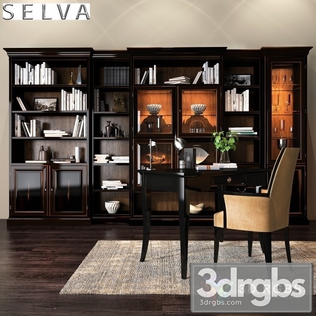 Selva Arena Bookcase 3dsmax Download - thumbnail 1