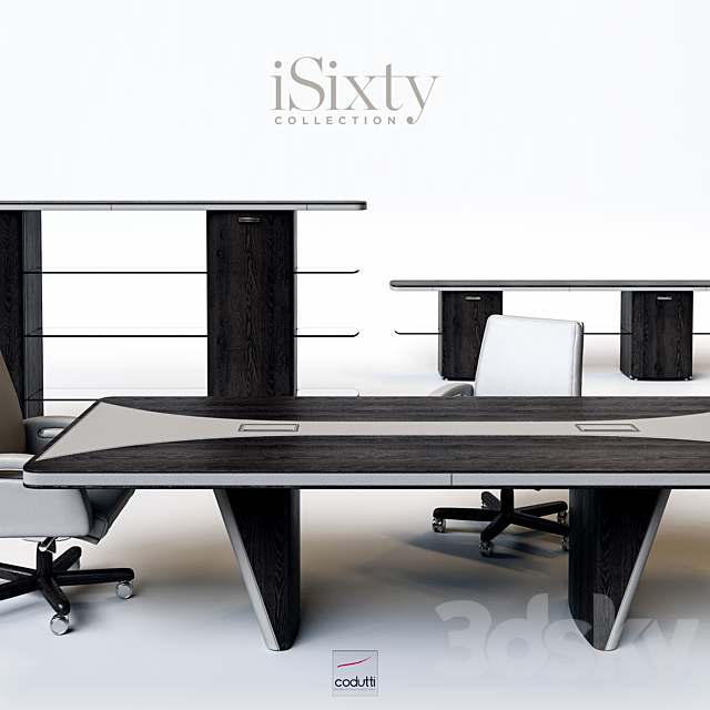 Set of office furniture Codutti _ iSixty 3DS Max Model - thumbnail 3