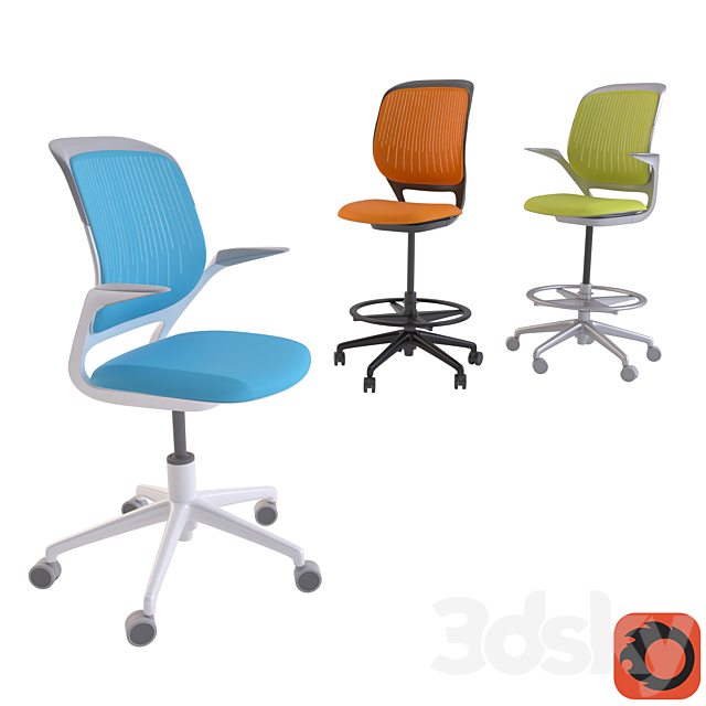 SteelCase Cobi Office Chair 3ds Max - thumbnail 1