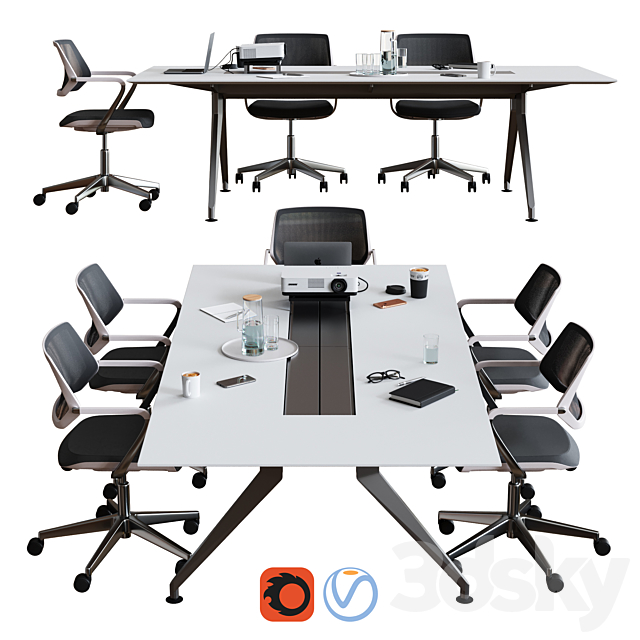 Steelcase – Conference Table 4.8 3DSMax File - thumbnail 2