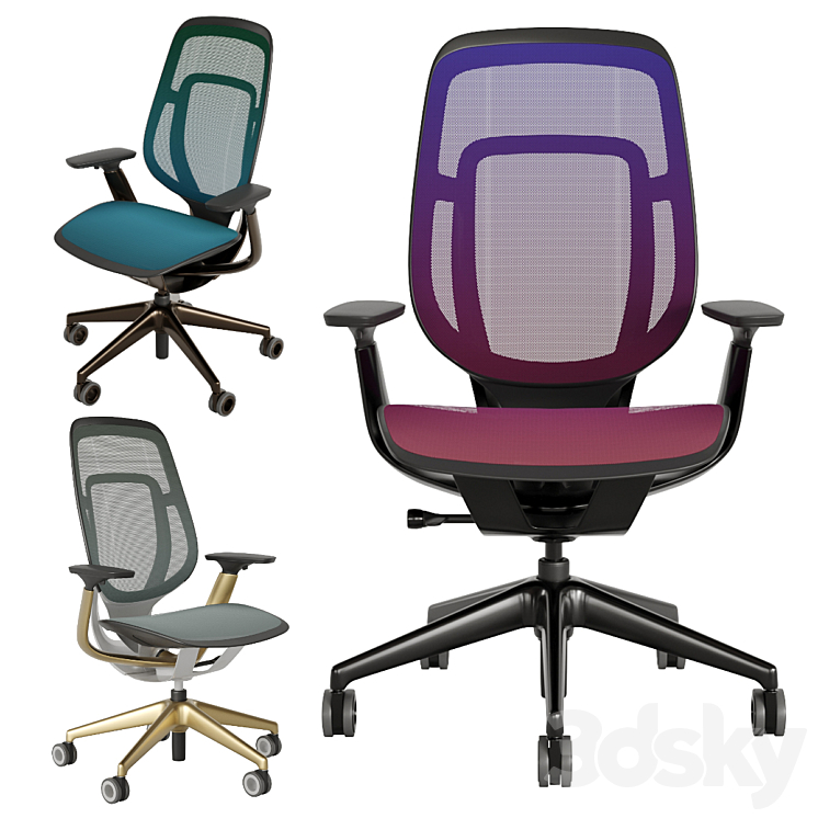 Steelcase Karman Office Chair 3DS Max Model - thumbnail 1