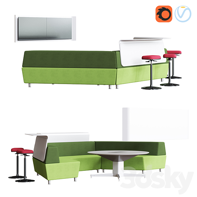 Steelcase – Media: Scape Theater 3DS Max Model - thumbnail 3