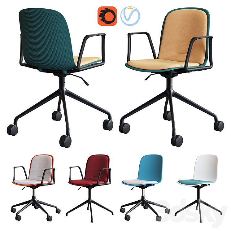 Steelcase – Office Chair Cavatina Set1 3DS Max - thumbnail 1