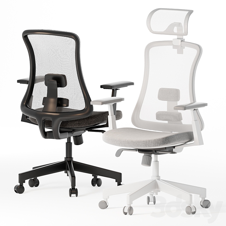 Stellar Office Chairs 3DS Max Model - thumbnail 1