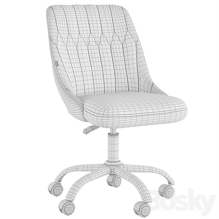 Swan computer chair 3DS Max - thumbnail 2