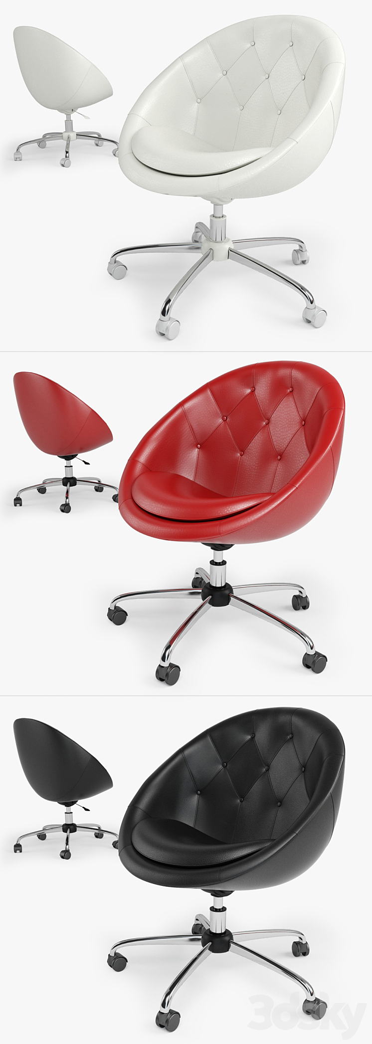 Swiver Chair Nido 3DS Max - thumbnail 2