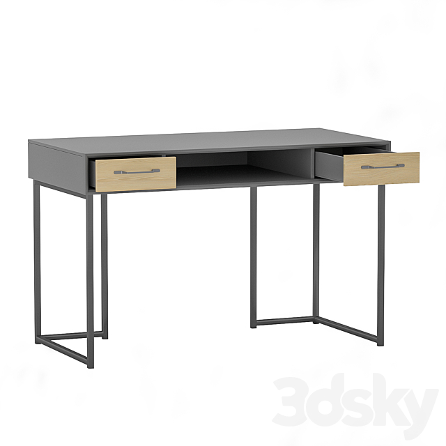 Table Quadro Onyx grey Gladstone Oak 3DS Max Model - thumbnail 2