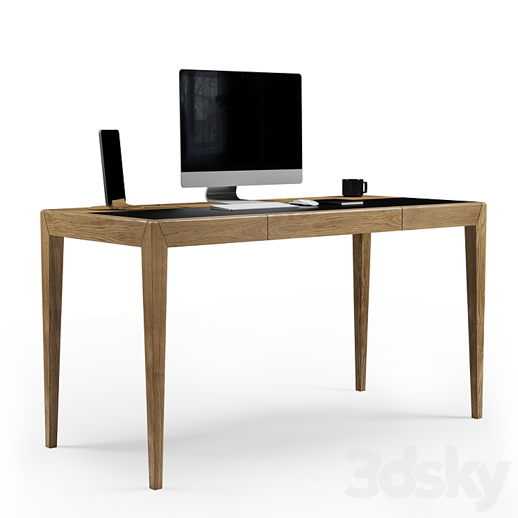 tesla desk 3DS Max - thumbnail 1