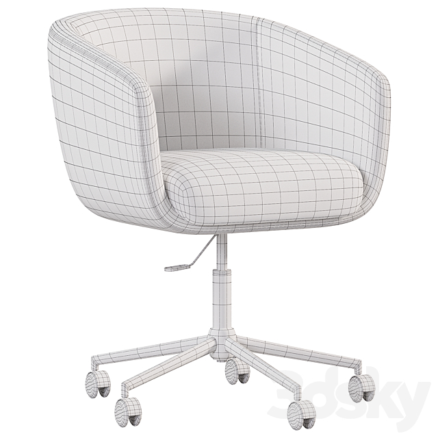 Thea Office chair By La Redoute 3dsMax Model - thumbnail 5