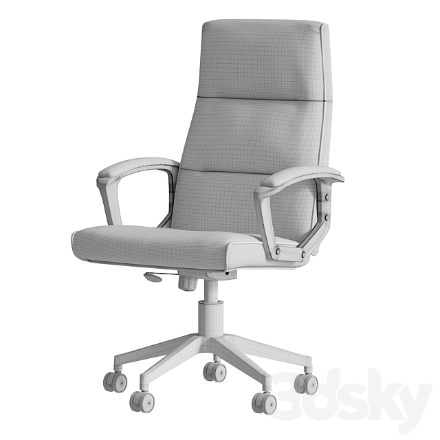 Thomas office armchair 3DS Max Model - thumbnail 5