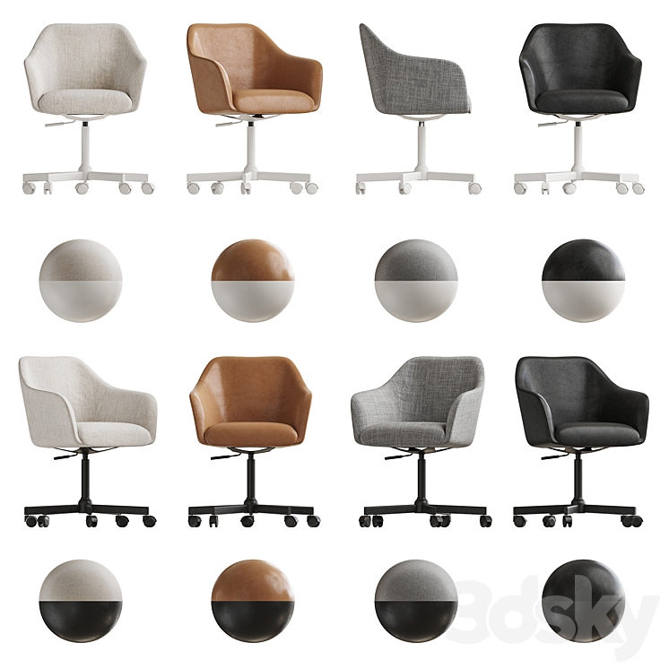 TOSSBERG IKEA Office chair 3DS Max Model - thumbnail 2