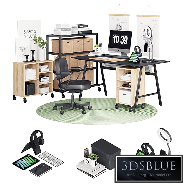 Utespelare Industrial Desk 3DS Max - thumbnail 3