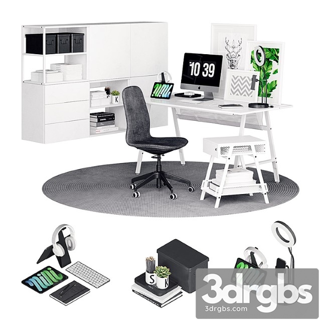 Utespelare Nordic Desk 3dsmax Download - thumbnail 1