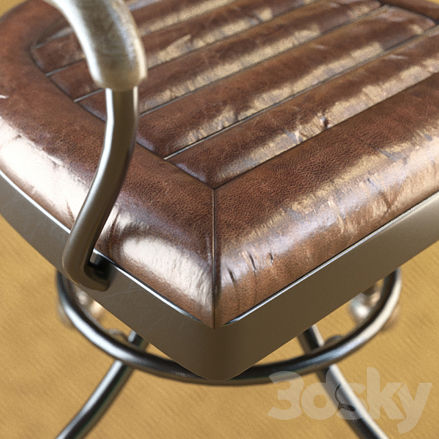 Vintage armchair Vintage chair 3DSMax File - thumbnail 2