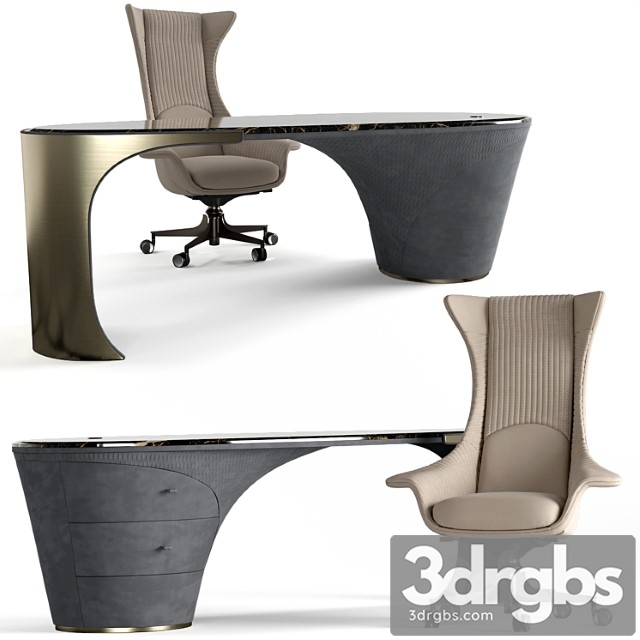 Visionnaire planet armchair jet desk 2 3dsmax Download - thumbnail 1