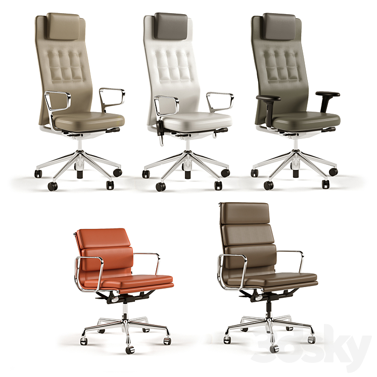 Vitra armchairs 3DS Max - thumbnail 1