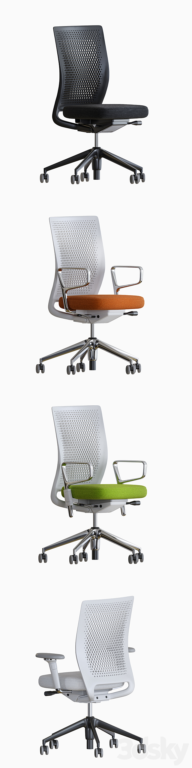 Vitra ID Air 3DS Max Model - thumbnail 2