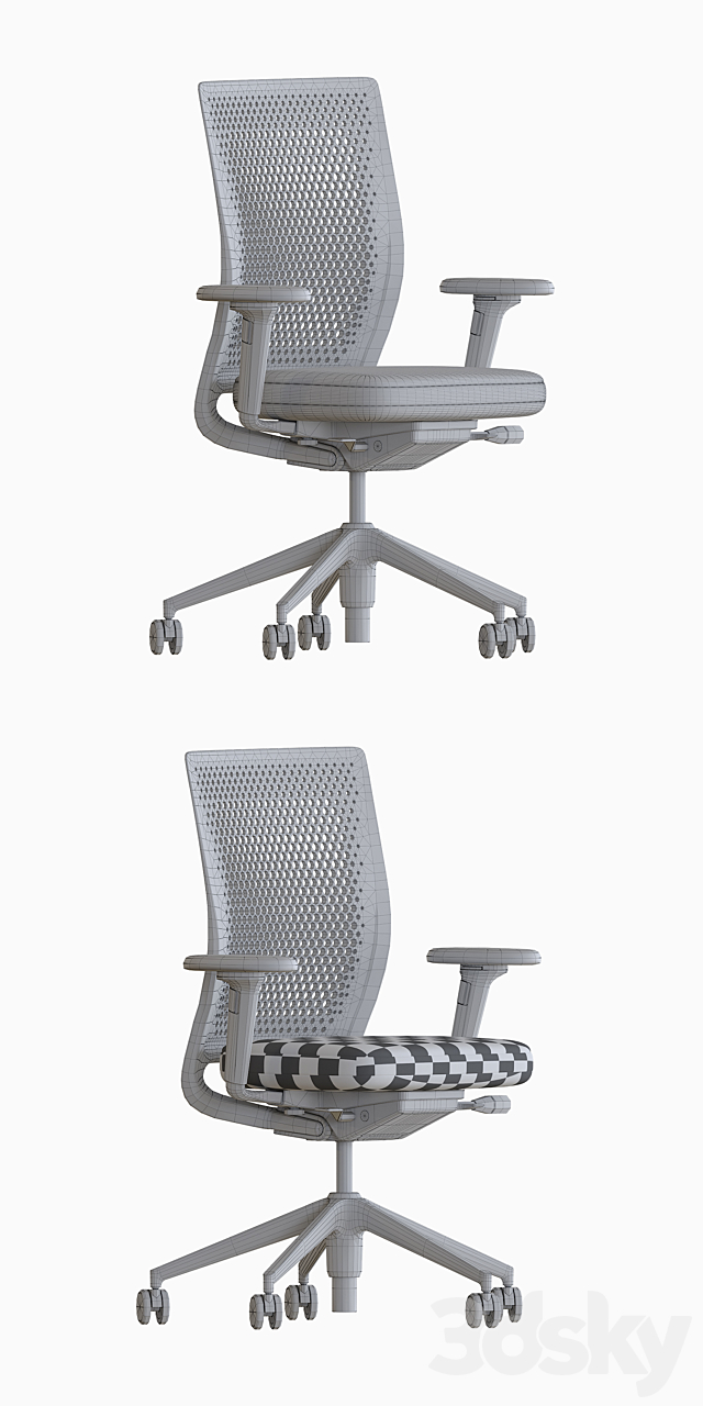 Vitra ID Air 3DS Max Model - thumbnail 3