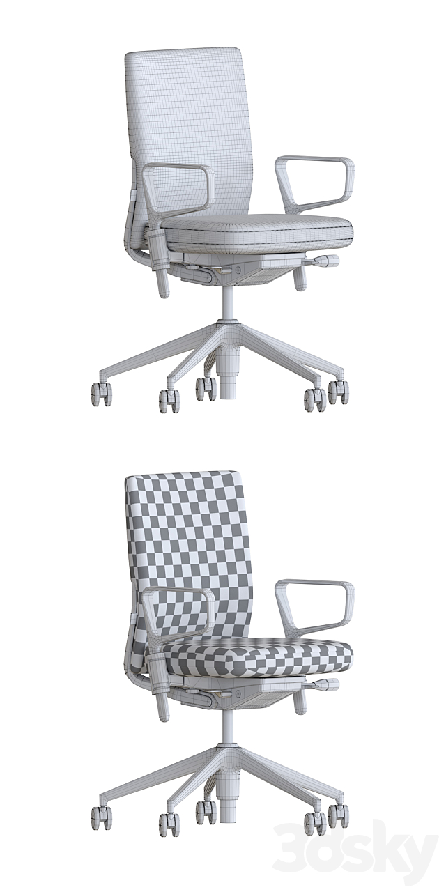 Vitra ID Soft 3DS Max Model - thumbnail 3