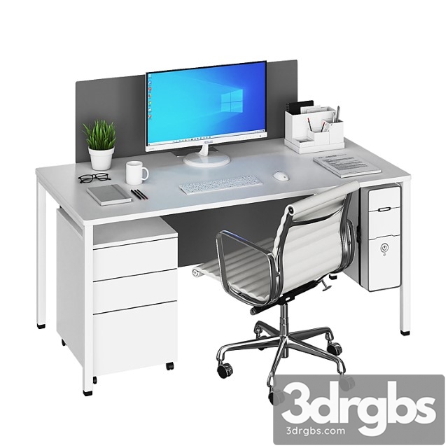 Vitra Office White Kit 3dsmax Download - thumbnail 1