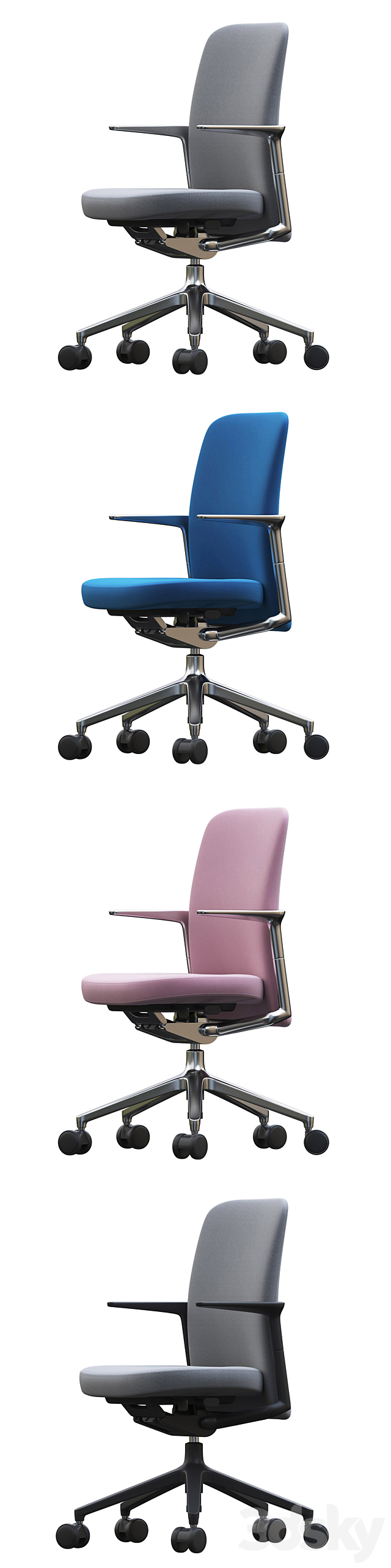 Vitra Pacific Office Chair 3ds Max - thumbnail 2