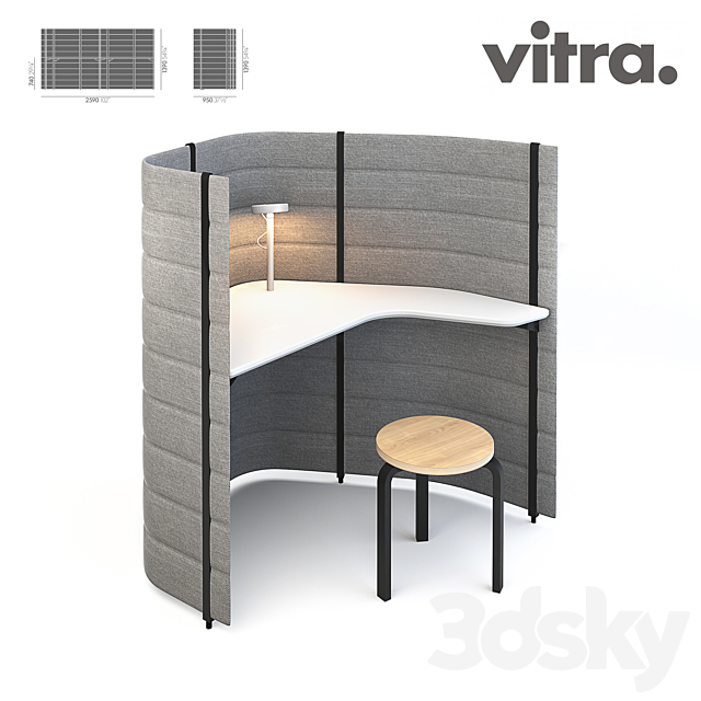 Vitra Workbay 2 3ds Max - thumbnail 1