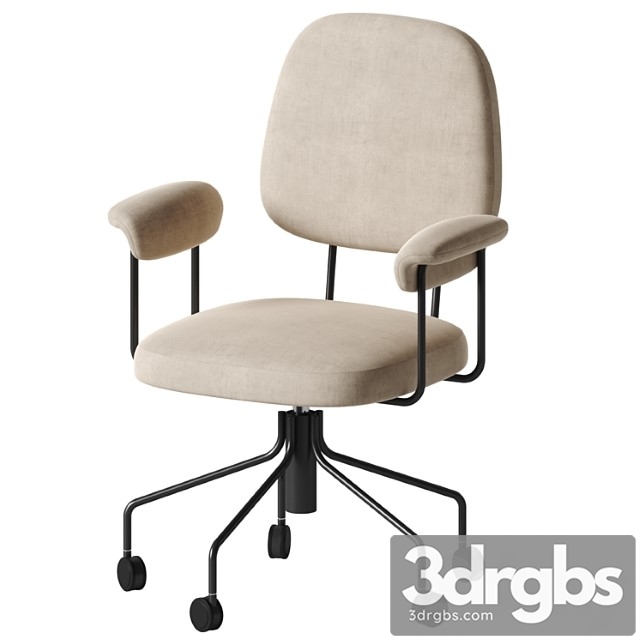 West Elm Cash Office Chair 3dsmax Download - thumbnail 1