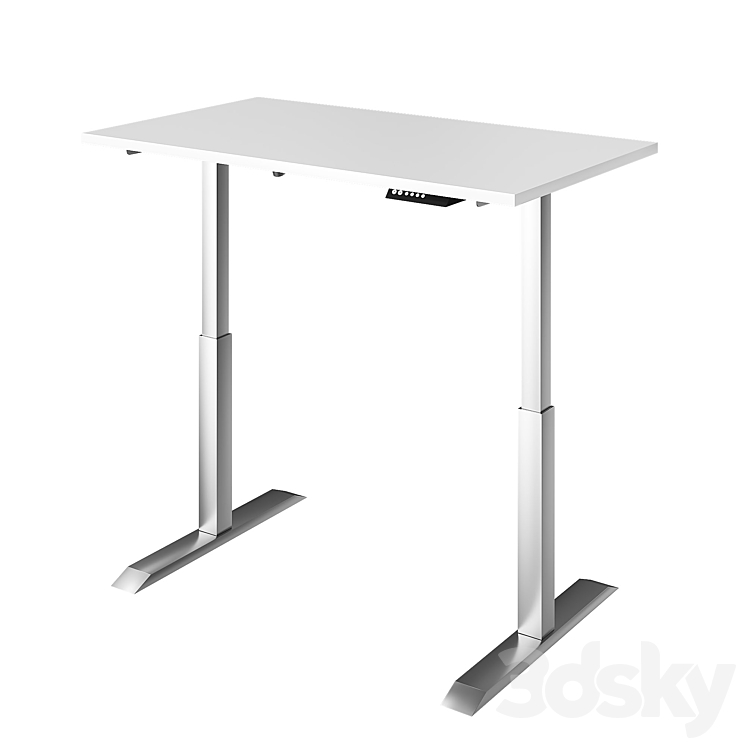 White Lift Desk 3DS Max - thumbnail 2