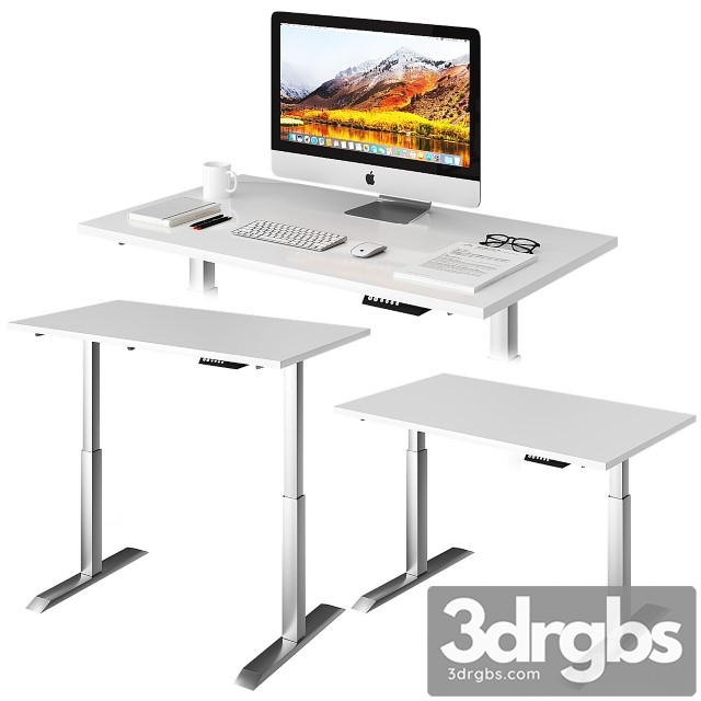 White Lift Desk 3dsmax Download - thumbnail 1