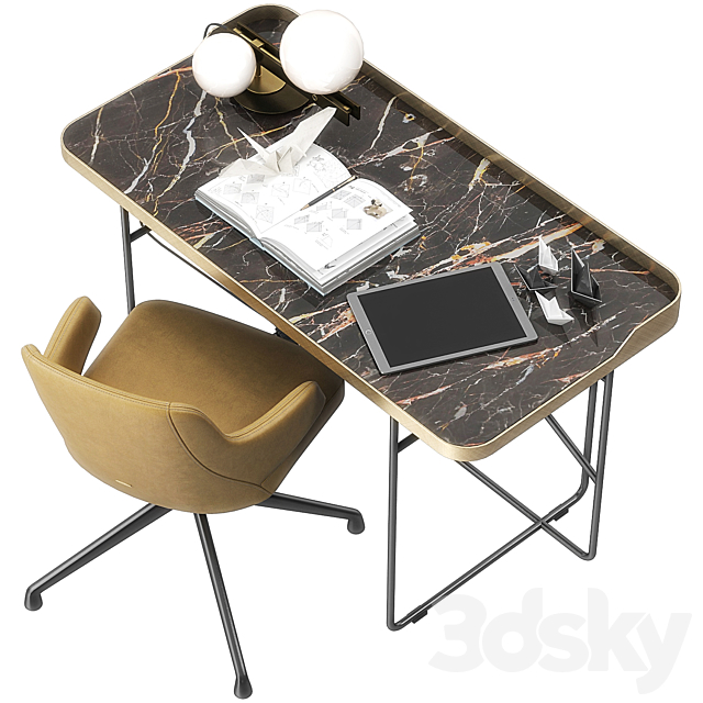 Wolf Keramik desk by Cattelan Italia 3DSMax File - thumbnail 4