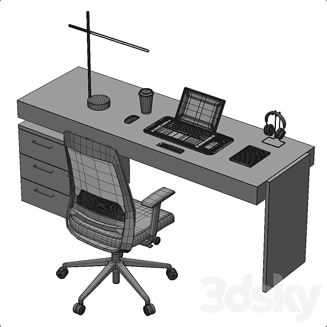 Workplace 18 3DS Max Model - thumbnail 7