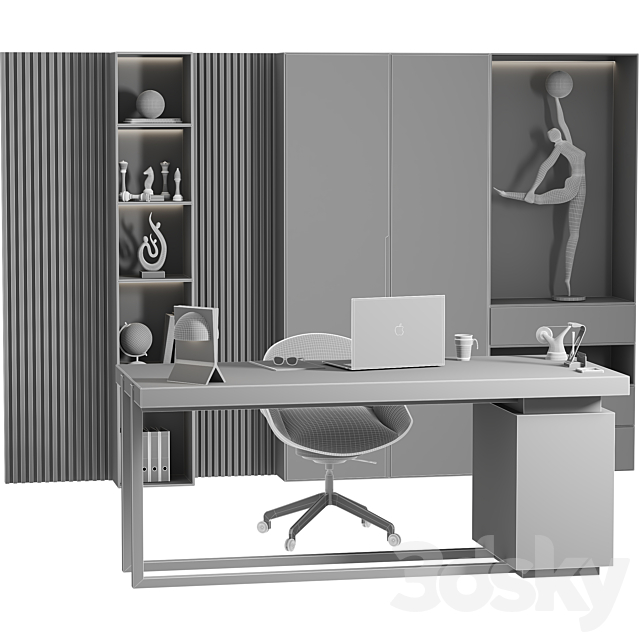 Workplace 4 3dsMax Model - thumbnail 3