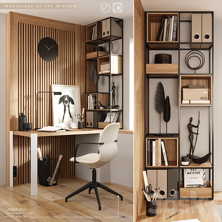 Workplace by the window 3DS Max - thumbnail 1