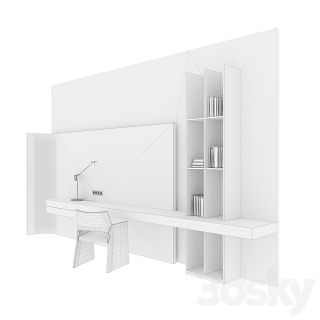 Workplace set 06 3dsMax Model - thumbnail 6