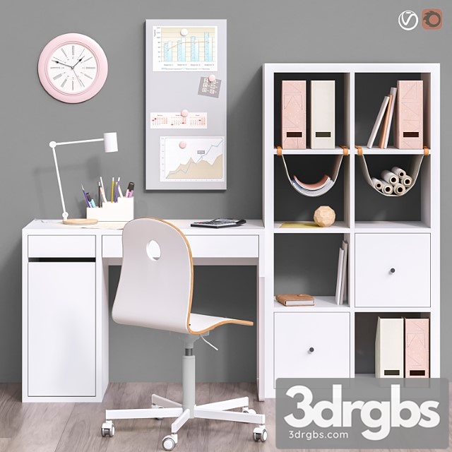 Workplace set 4 2 3dsmax Download - thumbnail 1