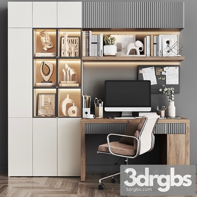 Workplace Set WT 04 3dsmax Download - thumbnail 1